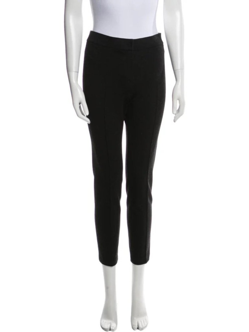 Akris Punto Charcoal Grey Cropped Straight-Leg Pants